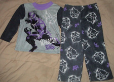 WARRIOR KING-MARVEL AVENGERS GRAY PURPLE  BLACK SLEEP SET-BOYS SIZE 4-NEW