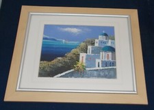 NICE FRAMED TRADITIONAL EUROPEAN OIL PAINTING ON CANVASS UNSIGNED SOUVENIR TYPE