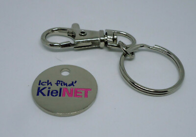 Ich find KielNet Kiel.net - Einkaufswagenchip EKW Chip Schlüsselanhänger Metall