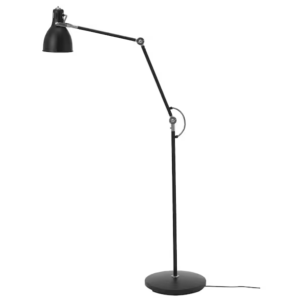IKEA AROD アロードフロアランプ　ブラック Ikea Arod Adjustable Floor Reading Lamp - Black / Anthracite HTF