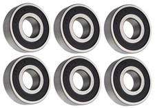  6 Each 6204-2RS-3/4, 6204LLU12, 204PP12 Sealed Radial Ball Bearing 0.75"X47X14