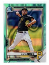 Po-Yu Chen 2021 Bowman Chrome Draft Aqua Lava Refractor #BDC-151 /199