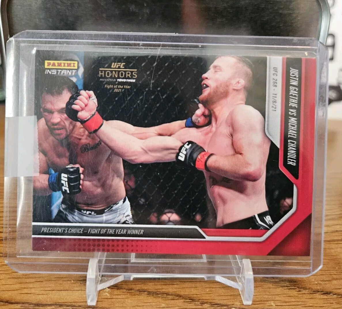 UFC Panini Instant Justin Gaethje Vs Michael Chandler Fight Of The Year 1 Of 112