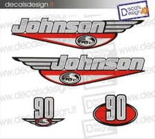 Adesivi motore marino fuoribordo Johnson 90 cv  gommone barca