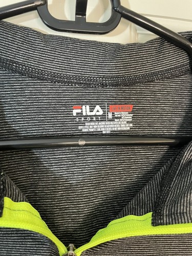 JERSEY FILA SPORT HOMBRE NEGRO Y GRIS CUARTO CREMALLERA - TALLA MEDIANA - Imagen 3 de 8