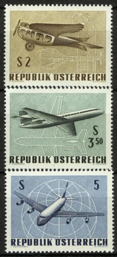 Österreich 1968, Flugzeuge, Luftfahrt, Luftpost Set postfrisch, Mi 1262-64 - Bild 1 von 1