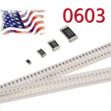 10 pcs 0603 SMD Resistors Kit 1% 0 ohm-10m ohm Choose From 170 Values SMT 