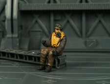 Figura de soldado 1:32 Segunda Guerra Mundial alemán-estadounidense combate bombardero avión piloto pintado E