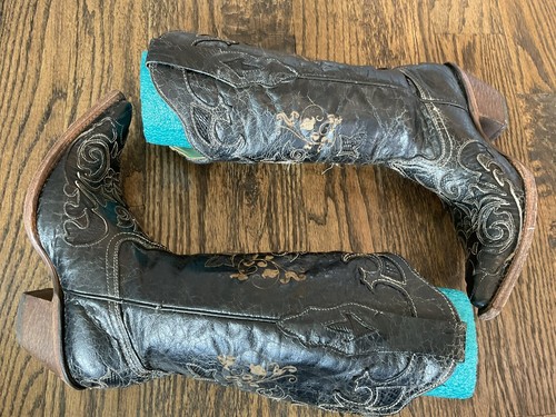 Corral Vintage C2108 Black Western Cowboy Boots Women's US Size 5.5 M - Picture 13 of 18