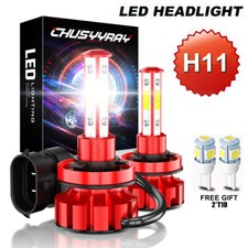 Pair H11 H9 4-sides LED Headlight Low Beam Bulbs For Honda CR-V CRV 2015-2020