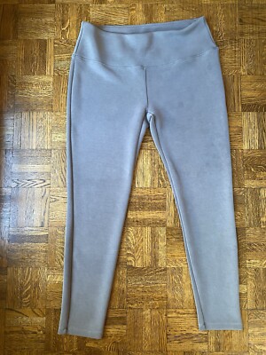 Slim-Station by Multiples Leggings Size Large Gray Lounge Pants Super Soft!