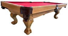 8Ft. Pool Billard Tunier Billardtisch mit Schieferplatten 3cm  Massivholz Nr.9