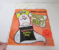 VINTAGE 1978 McDonalds McDonaldland Halloween Ghost Trick Or Treat Candy Bag