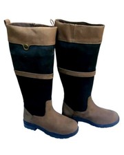 NEW PoleStar London Waterproof Leather Riding Country Boots Tan/Black UK 4 - 8