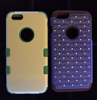 Iphone 6/6s Plus Cellairis Turquois&Green/midnight Blue&Rhinestones Cases(2for1)