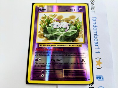 Mew REVERSE HOLO RARE card 53/108 XY Evolutions Pokemon TCG 2016