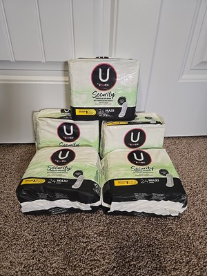 5 Pack U By Kotex Security Maxi Pads-24ct.-Heavy Flow Absorbency  *NEW*