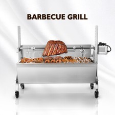 Hog Roast Spit Roast Machine Rotisserie Charcoal Barbecue Grill BBQ 66/89/118CM