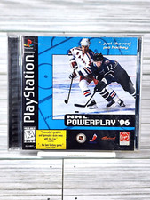 NHL Powerplay 96 (Sony Playstation 1 PS1, 1996) Game, Case, and Manual