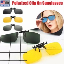 Men Women Polarized Flip Up Clip On Sunglasses Blue Fishing 100 UV Protection