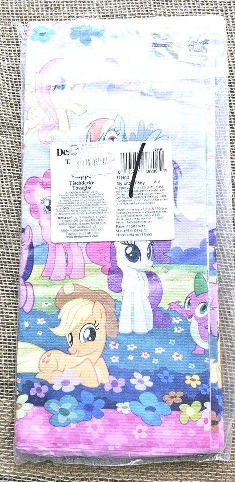 Nuevo Mantel de Fiesta de Papel My Little Pony 96"x54" Stock Antiguo Artículos de Diseño Amscan Foto 2 de 2
