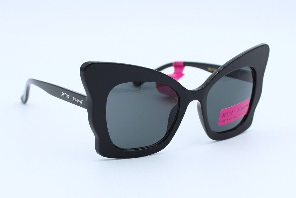 Betsey Johnson Black Butterfly Womens Sunglasses 100%UVA/UVB 