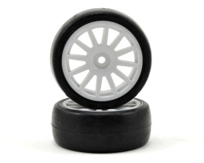 Traxxas 7572 Latrax Pre-Mounted Slick Tires/12-Spoke Wheels, White, 1/18 Rally