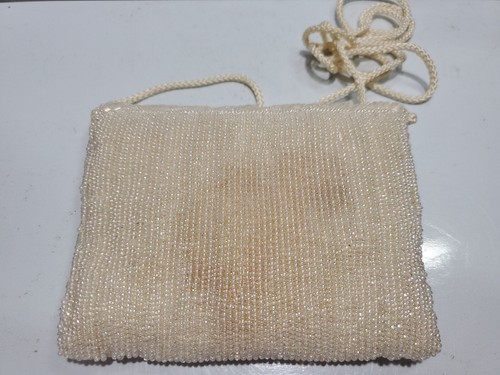 Andre Cellini Vintage White Beaded Purse 5461/16 - Picture 4 of 7