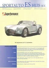 Superformance 427 S/C auto (AC Cobra replica Sudafrica)_2005 Brochure prospetto