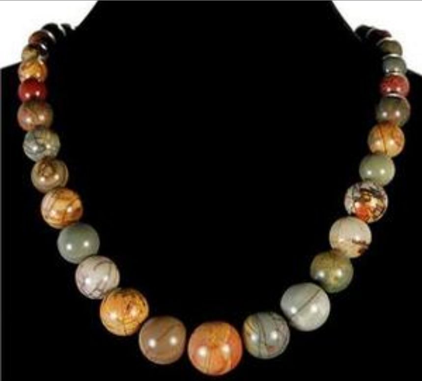 6-20mm Natural Picasso Jasper Round /Coin/Square Beads Pendants