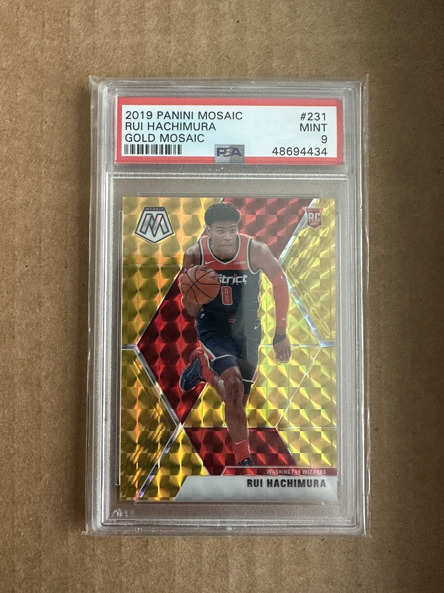 Rui Hachimura 2019 Panini Mosaic Rookie GOLD MOSAIC PSA 9