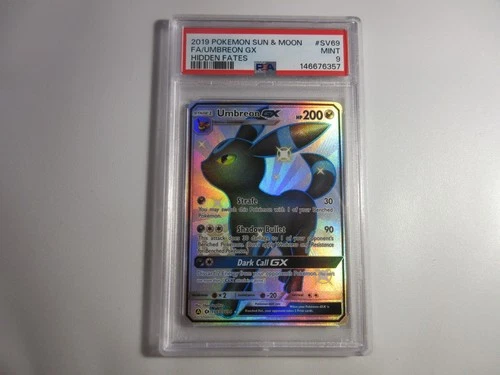 PSA 9 Shiny Umbreon GX Full Art Hidden Fates Pokemon Card