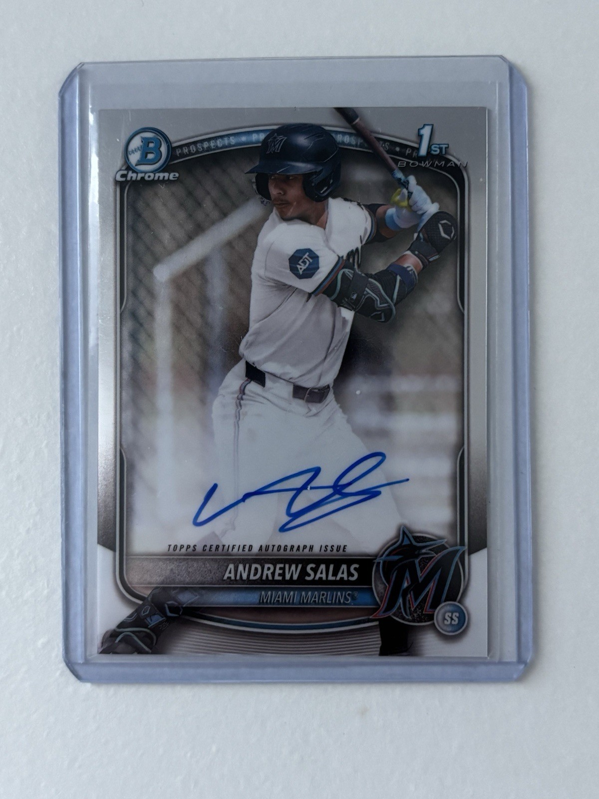 2025 Bowman Chrome - Prospect Autographs Andrew Salas, Andrew Salas #CPA-AS (AU,