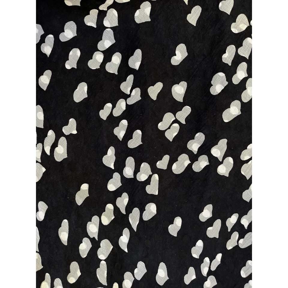 Vestido años 70 / Vestido Adele Simpson estampado corazón años 70 / Pequeño Foto 3 de 4