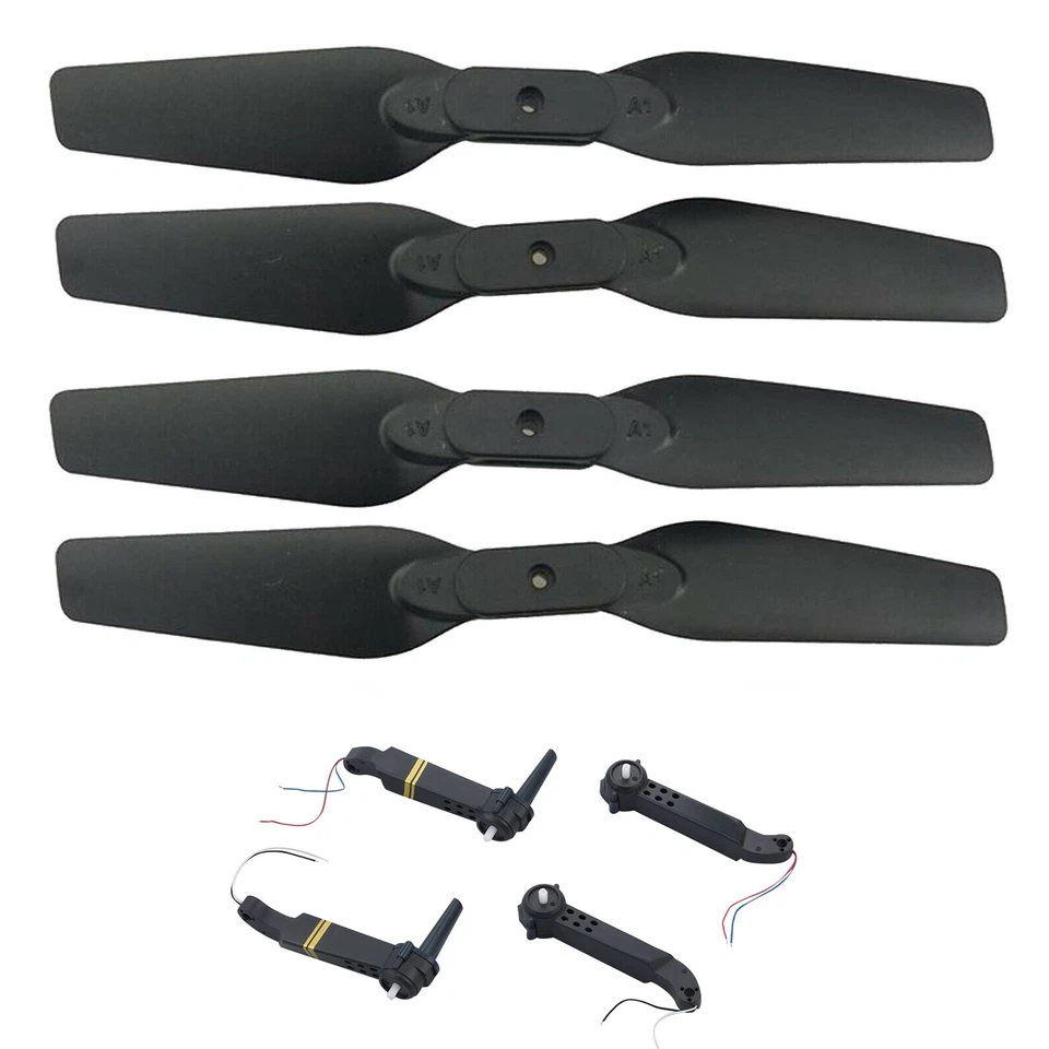 Brazo motor eje R/L delantero/trasero original + hélices para eachine E58 JY019 RC Drone Foto 4 de 4