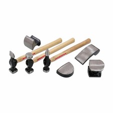 Vehicle Body Dent Repair Tool Set Autobody Panel Dolly Bumping Hammer case 7 Pce