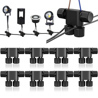8 Pack Low Voltage Wire Connectors, 12-20 Gauge Landscape Light Cable Connect...