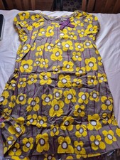 Mini Boden flowered lined short sleeve dress 13/14 EUC
