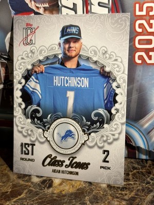 2025 Topps Signature Class- Aiden Hutchinson Class Icons 1st Round 2nd Pick