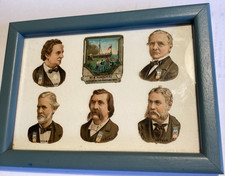 Framed Graphics 1876 Candidates for President Tilden Arthur & 3 More 4.5 x 6.5