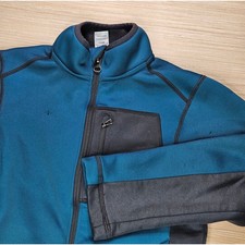 REI Co-op Boys Fleece Jacket Full Zip Blue Black Small 8 Outdoor READ