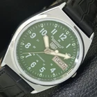 REFURBISHED SEIKO 5 AUTOMATIC 6309A VINTAGE JAPAN MENS GREEN WATCH a441751-1