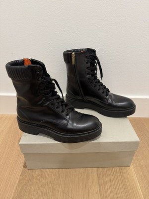 Santoni Black Fetlock Women's Boots Made in Italy 38.5 US 8.5