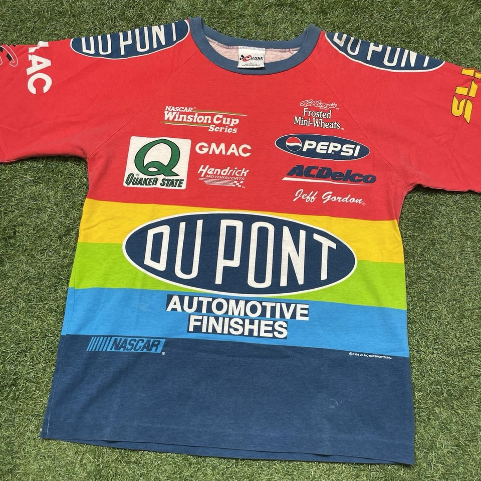 Camisa Nascar L 00s Y2k Jeff Gordon Carreras Coche de Carreras Corredor Todo AOP Camiseta Foto 3 de 4