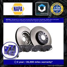 2x Vented Brake Discs and Pads fits VW PASSAT Front 2014 on 312mm Set Pair NAPA