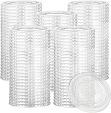 200Pcs, PET, Plastic Lids, 98Mm Plastic Cup Lids, with Straw Slot, Disposable Tr