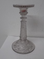 Toller großer antiker Preßglas Gründerzeit - Jugendstil Kerzenleuchter aus  Glas