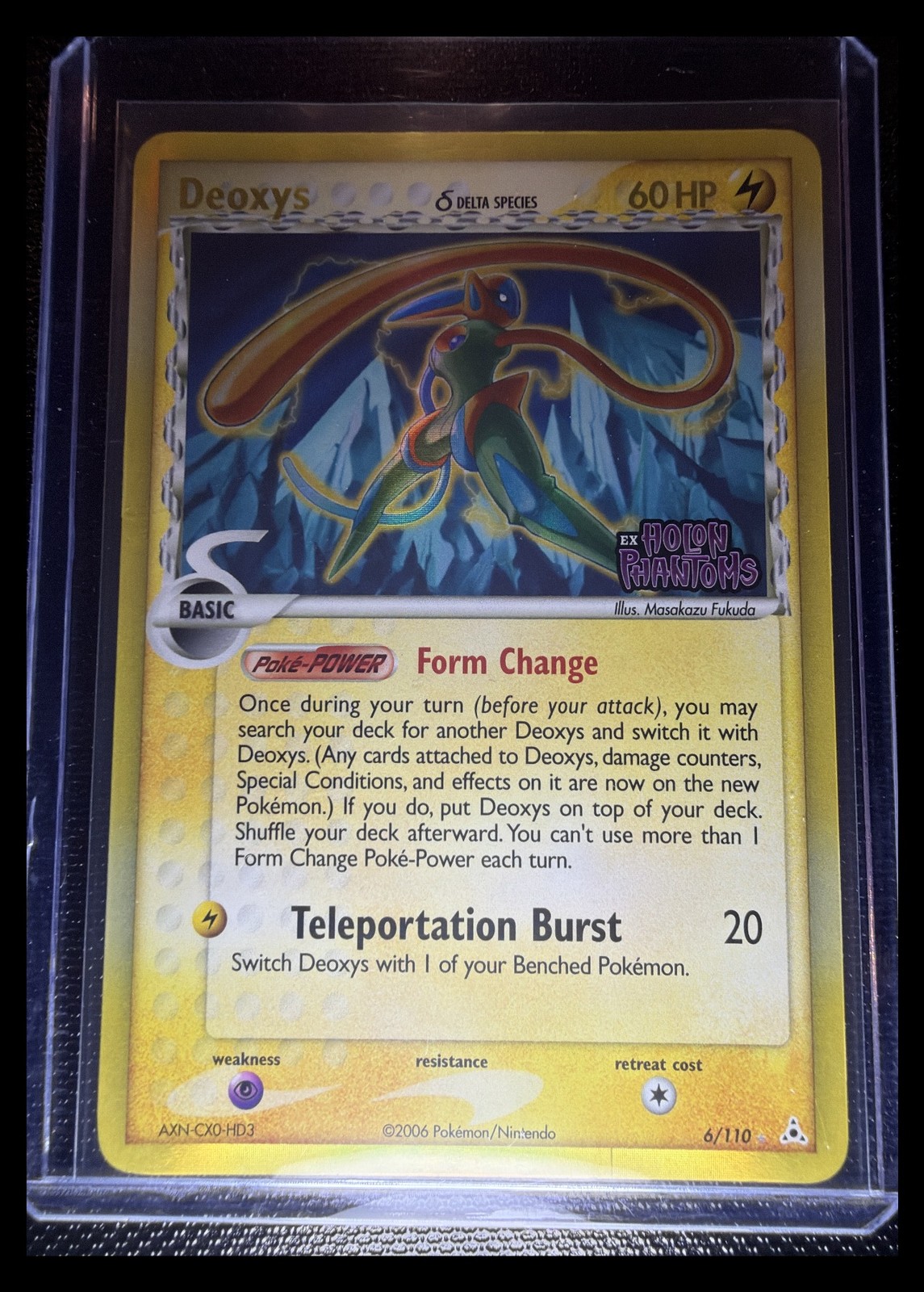 Pokemon Deoxys Delta Species 6/110 EX Holon Phantoms Reverse Holo Ungraded