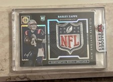 2022 Panini Encased Bailey Zappe Rc Sick Nfl Sheild Patch 1/1!