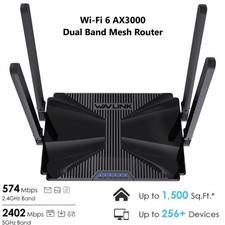 WAVLINK AX3000Mbps WiFi 6 Router, Gigabit Ports Everything Mesh WiFi Router UK